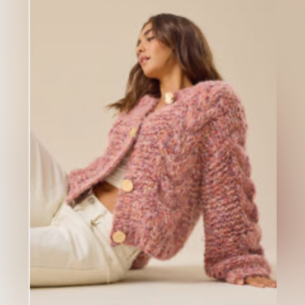 NWT Poppie Altar’d State  Chunky Knit Cardigan Sweater M/L